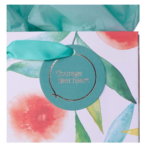 Courage Dear Heart Orange Blossoms Medium Gift Bag with Gift Tag - Image 20