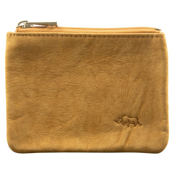 Genuine African Leather Tan Small Coin Purse - Image 12