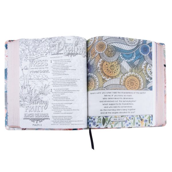 NLT Watercolor Garden Faux Leather Flexcover Inspire Faith Filament Bible - Image 24
