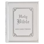KJV White Faux Leather Family Bible Double Column Format - Image 10