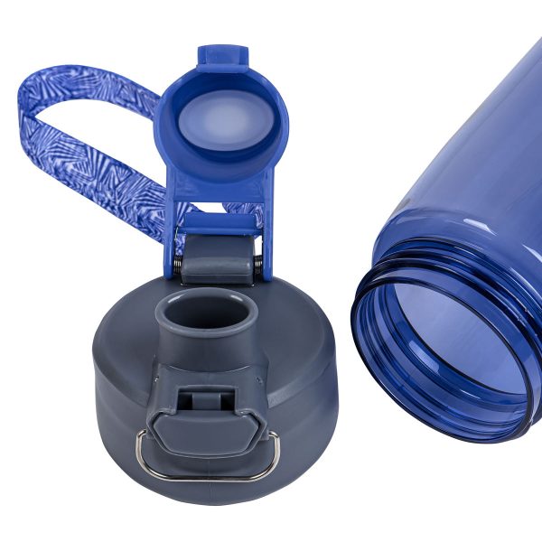 Play Hard, Pray Harder - Never Stop Praying Purple Plastic Water Bottle - Image 16