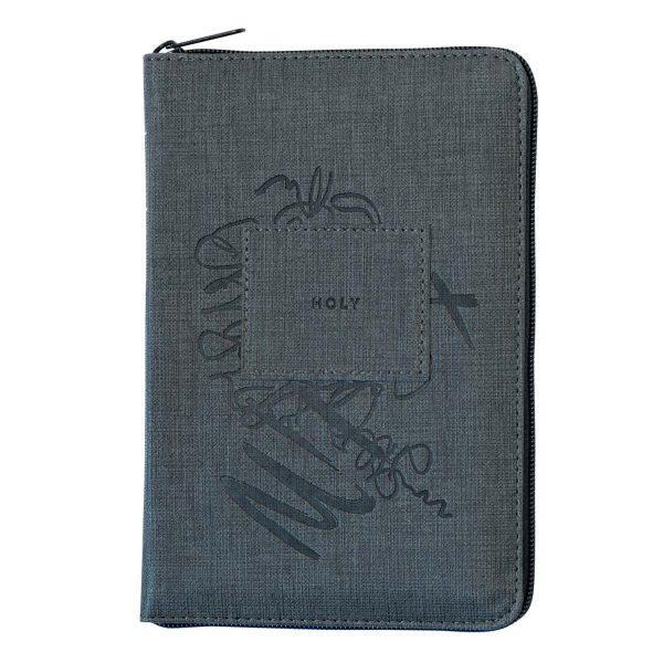 NLT Filament Compact Zipper Bible, Red Letter, With Zipper, Charcoal Patch (Imitation Leather) - Image 15