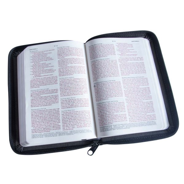 NLT Filament Compact Zipper Bible, Red Letter, With Zipper, Charcoal Patch (Imitation Leather) - Image 18