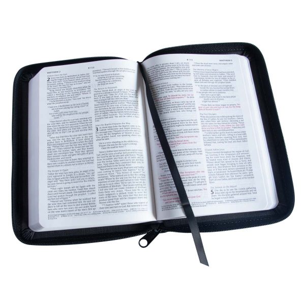NLT Filament Compact Zipper Bible, Red Letter, With Zipper, Charcoal Patch (Imitation Leather) - Image 19