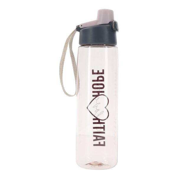 Faith, Love, Hope Plastic Water Bottle - Image 10