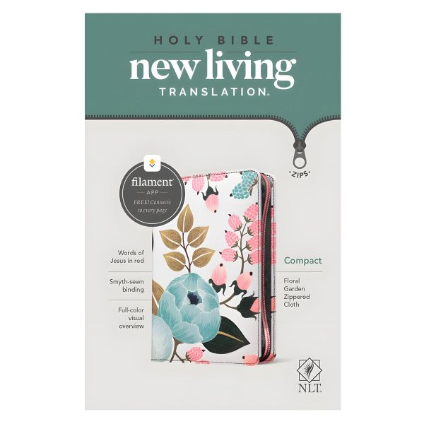 NLT Filament Compact Zipper Bible, Red Letter, Cloth, With Zipper, Floral Garden (Paperback) - Image 15