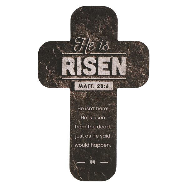 He Is Risen Black Cross Bookmark Set Of 6 - Matthew 28:6 - Image 7