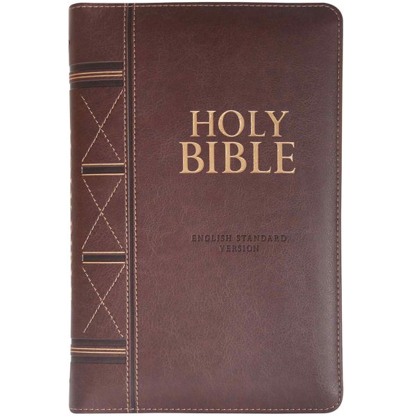 ESV Dark Brown Faux Leather Standard Bible Thumb Indexed With Zip - Image 13