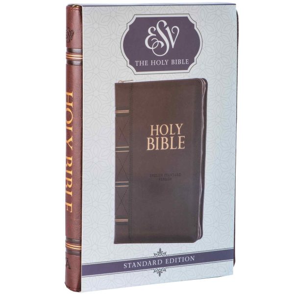 ESV Dark Brown Faux Leather Standard Bible Thumb Indexed With Zip - Image 15