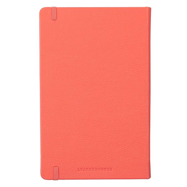 Leatherpress Coral Red Genuine African Leather Notebook - Image 21