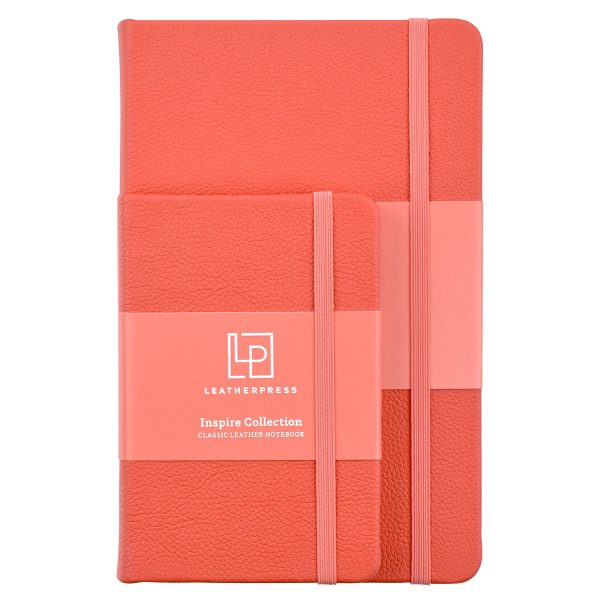 Leatherpress Coral Red Genuine African Leather Notebook - Image 26