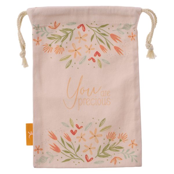 You Are Precious Small Cotton Drawstring Bag - Image 6