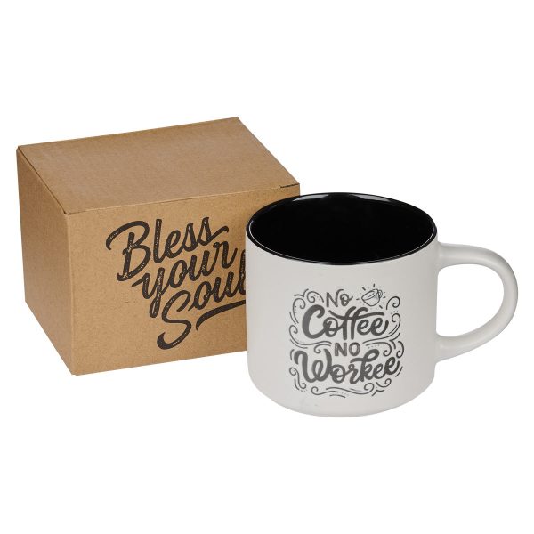 No Coffee No Workee White With Black Interior Ceramic Mug - Image 15