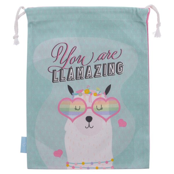 You Are Llamazing Large Cotton Drawstring Bag - Image 7