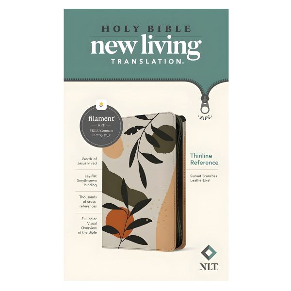 NLT Filament Thinline Reference Bible, Sunset Branches With Zip (Imitation Leather) - Image 22