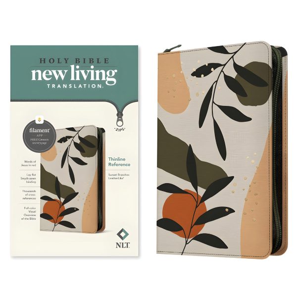 NLT Filament Thinline Reference Bible, Sunset Branches With Zip (Imitation Leather) - Image 28