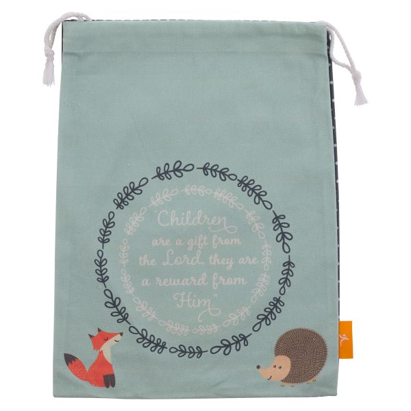 Children Are A Gift From The Lord Large Cotton Drawstring Bag - Ps. 127:3 - Image 8