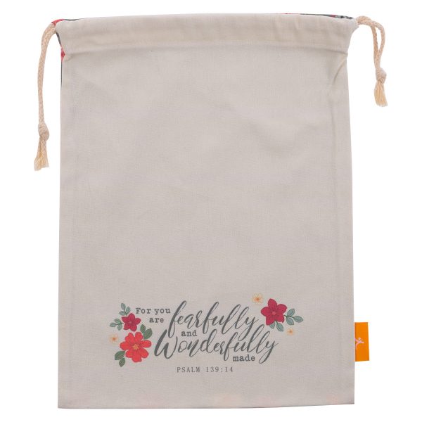 For You Are Fearfully And Wonderfully Made Large Drawstring Bag - Ps. 139:11 - Image 7