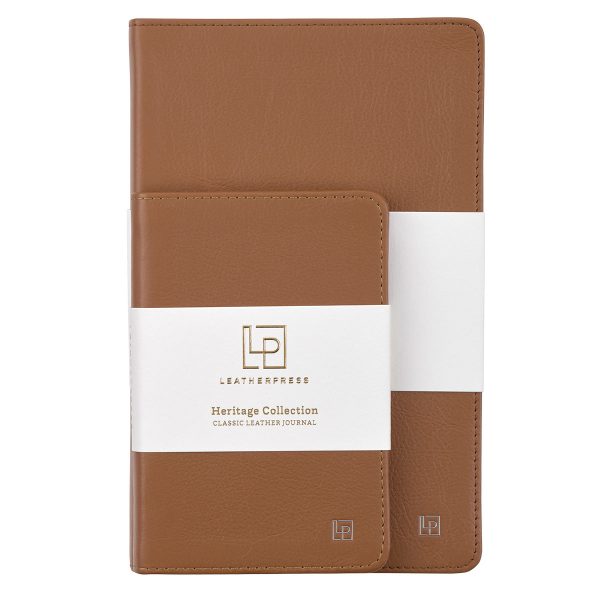 Leatherpress Biscotti Tan Genuine African Leather Pocket Journal - Image 24