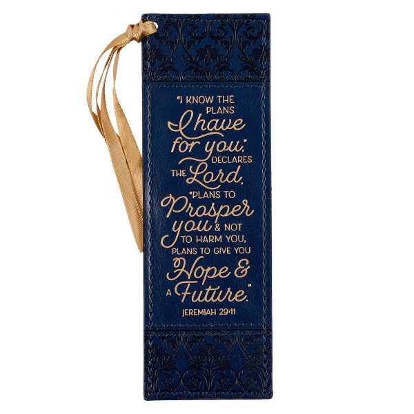 I Know The Plans I Have For You Jeremiah 29:11 Navy (Faux Leather Bookmark) - Image 7