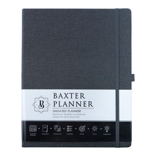 Baxter Undated Planner A4 Black (Durable Synthetic Fibre Flexcover) - Image 15