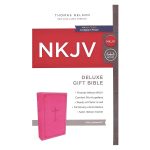 NKJV Pink Faux Leather Deluxe Gift Bible Red Letter Comfort Print - Image 10