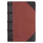 KJV Brandy & Dark Brown Genuine African Leather Bible Giant Print Indexed Red Letter - Image 22