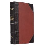 KJV Brandy & Dark Brown Genuine African Leather Bible Giant Print Indexed Red Letter - Image 25