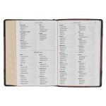 KJV Brandy & Dark Brown Genuine African Leather Bible Giant Print Indexed Red Letter - Image 28