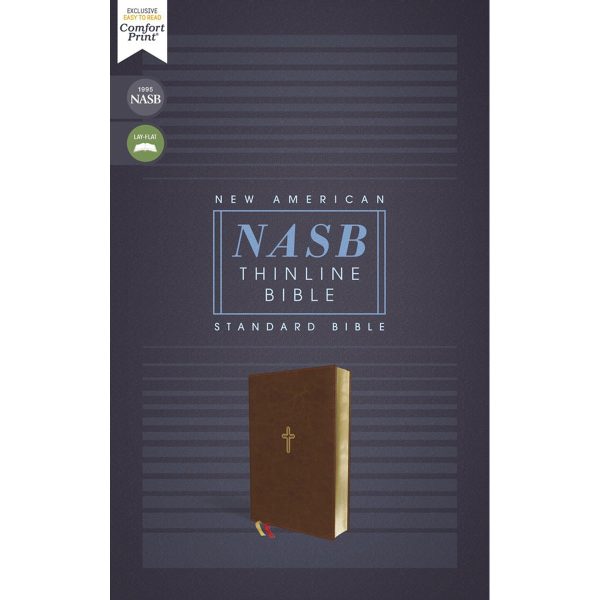 NASB Brown Imitation Leather 1995 Ed Thinline Bible Red Letter Comfort Print - Image 11