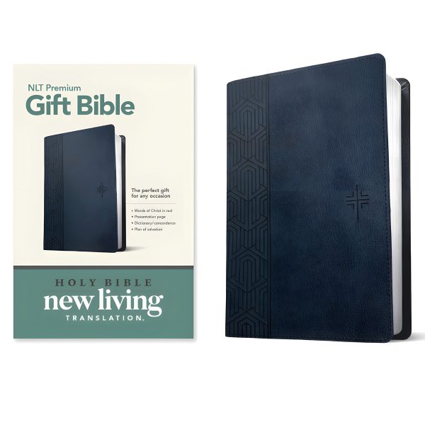 NLT Blue Faux Leather Premium Gift Bible Red Letter - Image 14