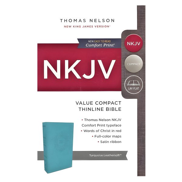 NKJV Blue Faux Leather Value Thinline Compact Bible Red Letter Comfort Print - Image 13