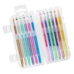 Veritas Twelve Piece Metallic and Glitter Coloring Gel Pen Set - Image 12