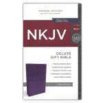 NKJV Purple Faux Leather Deluxe Gift Bible Red Letter Comfort Print - Image 9