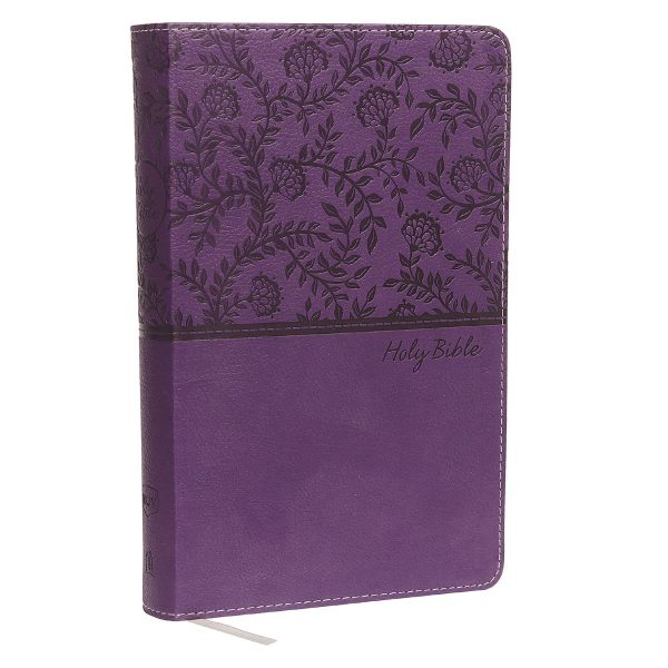 NKJV Purple Faux Leather Deluxe Gift Bible Red Letter Comfort Print - Image 10