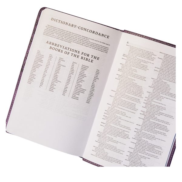NKJV Purple Faux Leather Deluxe Gift Bible Red Letter Comfort Print - Image 12