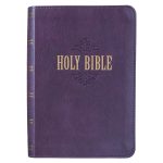 KJV Purple Faux Leather Compact Bible Large Print Red Letter - Image 22