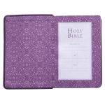 KJV Purple Faux Leather Compact Bible Large Print Red Letter - Image 25