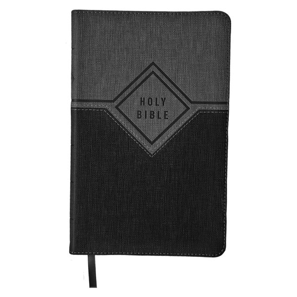 NIV Black / Gray Imitation Leather Premium Gift Bible Red Letter Comfort Print - Image 13