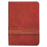 KJV Brown Faux Leather Compact Bible Large Print Red Letter - Image 21