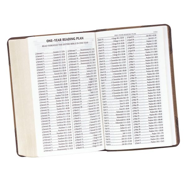 KJV Tan & Brown Faux Leather Standard Bible Giant Print Red Letter - Image 28