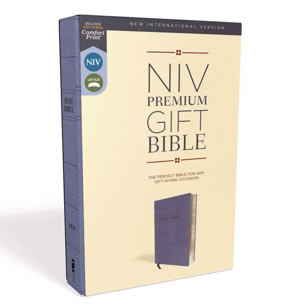 NIV Navy Imitation Leather Premium Gift Bible Red Letter Comfort Print - Image 15