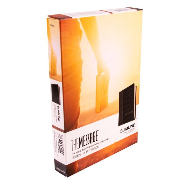 The Message Charcoal And Black Imitation Leather Slimline Edition Bible - Image 20