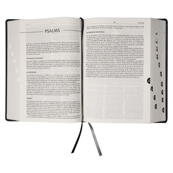 NLV Donkerblou Kunsleer Tematiese Studiebybel Met Duimgrepe - Image 26