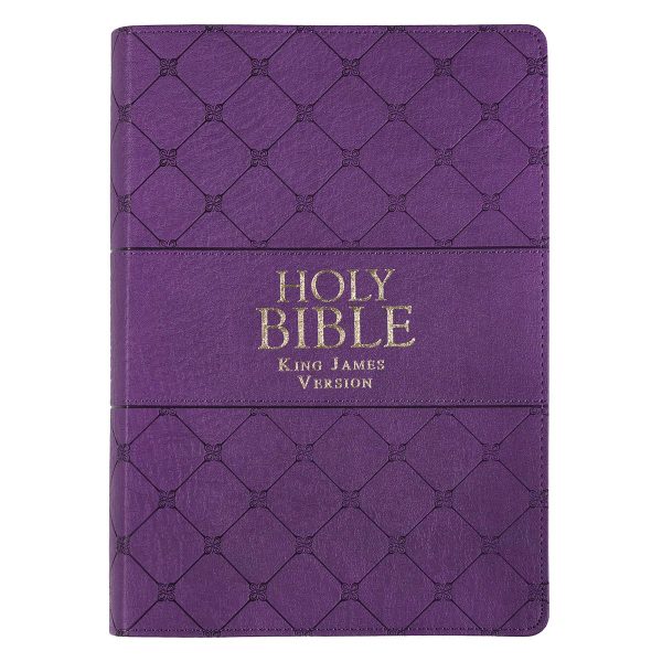 KJV Purple Faux Leather Super Giant Print Bible Red Letter - Image 21