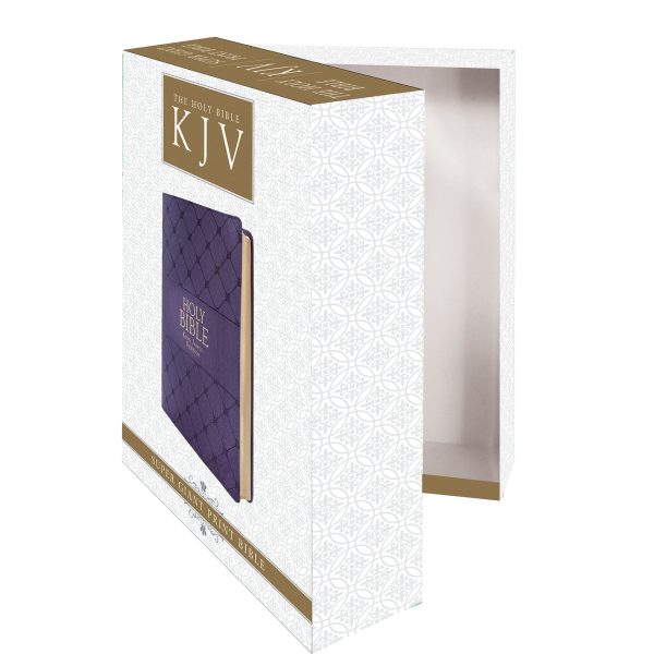 KJV Purple Faux Leather Super Giant Print Bible Red Letter - Image 23