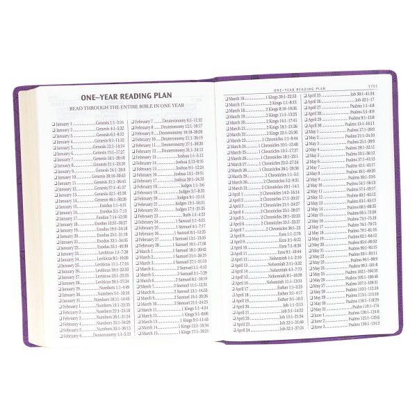 KJV Purple Faux Leather Super Giant Print Bible Red Letter - Image 27