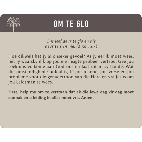 Geanker In Die Woord Afrikaans Prayer Cards In Tin - Image 17