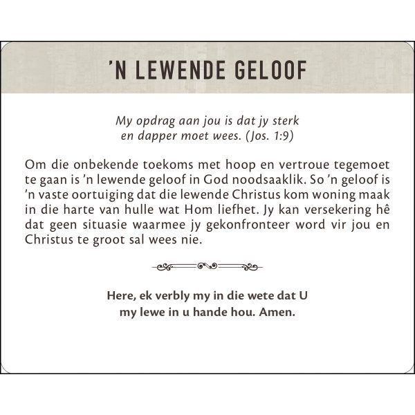 Geanker In Die Woord Afrikaans Prayer Cards In Tin - Image 18