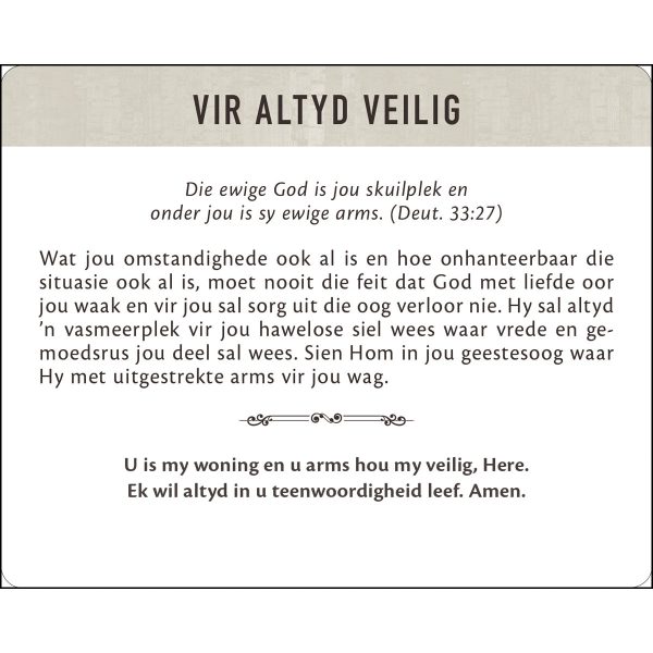 Geanker In Die Woord Afrikaans Prayer Cards In Tin - Image 20